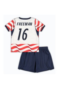 Yhdysvallat Alex Freeman #16 Jalkapallovaatteet Lasten Kotipeliasu MM-kisat 2026 Lyhythihainen (+ Lyhyet housut)